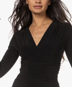 Norma Kamali V-Hals Shirred Tech Jersey Jumpsuit - Zwart -Kleding Series Winkel 221213 fb6fcb4a c3fa 4366 ab4a a4b2d2162206