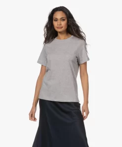 Resort Finest Katoen-Cashmere Relaxed T-Shirt - Grijs