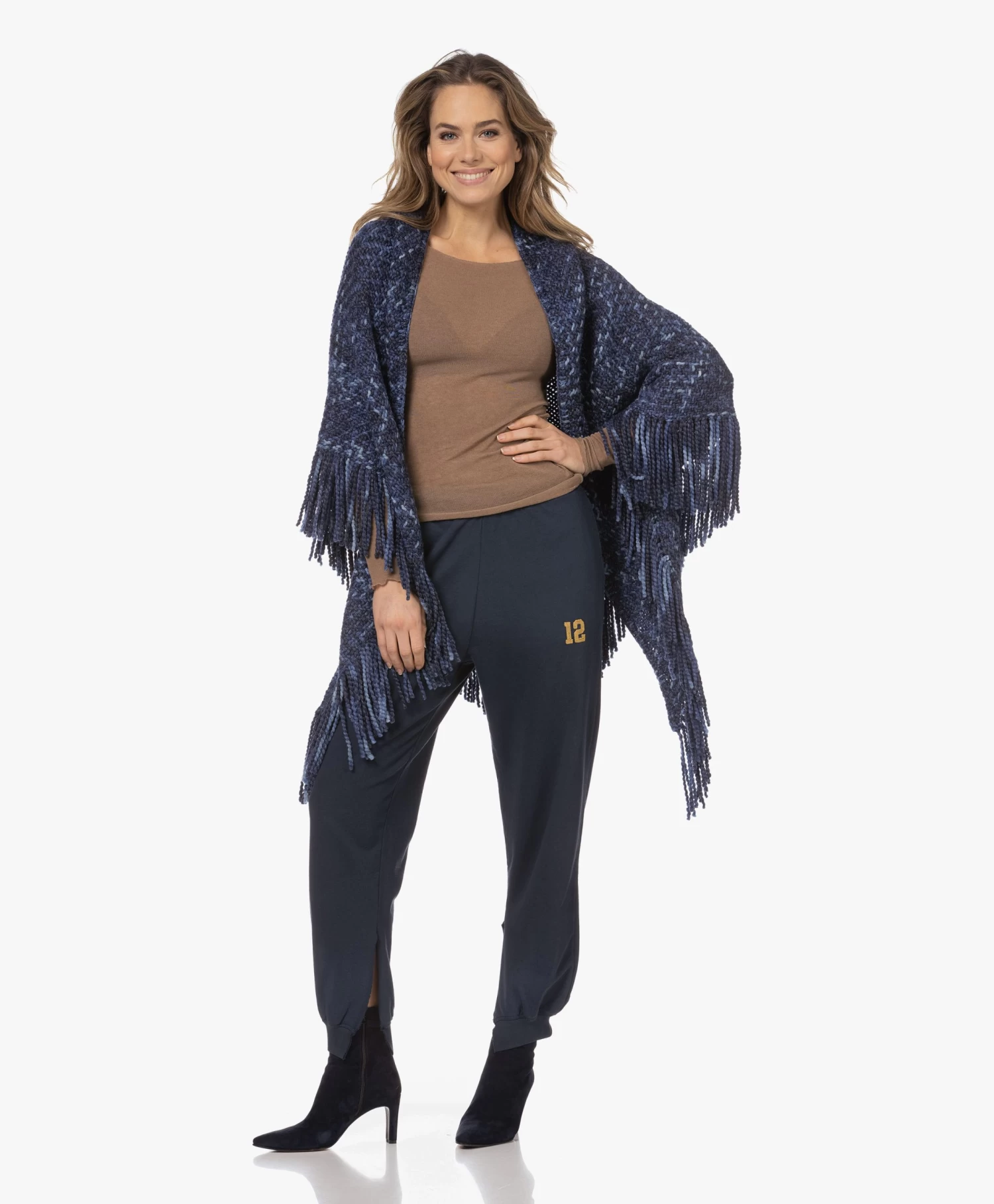 Panara Suède Leren Enkellaarzen - Donkerblauw 2 Panara Suède Leren Enkellaarzen - Donkerblauw - Afbeelding 2