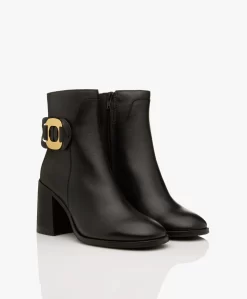 See By Chloé Chany Leren Enkellaarzen - Zwart/Goud -Kleding Series Winkel 2259ca25 27fe 42e0 8fad a21e6fcaa791 05 scaled