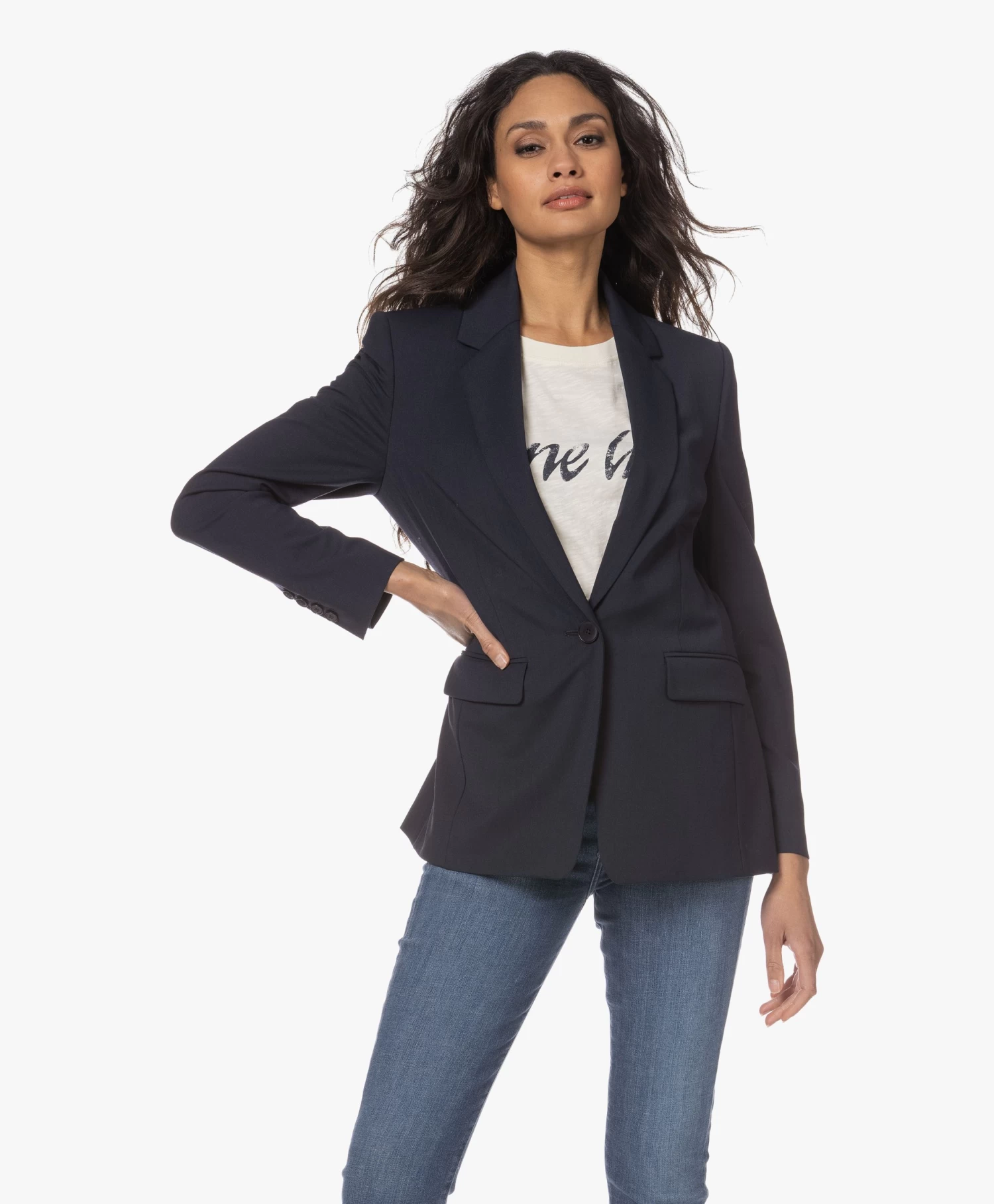 Drykorn Atlin Scheerwolmix Blazer - Navy 12 Drykorn Atlin Scheerwolmix Blazer - Navy - Afbeelding 12