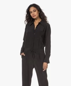 Equipment Benilde Gewassen Zijden Jumpsuit - True Black -Kleding Series Winkel 230103 2402a23c b747 486e b9ad 1cc7f753b6b3