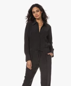 Equipment Benilde Gewassen Zijden Jumpsuit - True Black -Kleding Series Winkel 230103 a30fe60c cbbd 4219 9f7a 2765a86d8d39