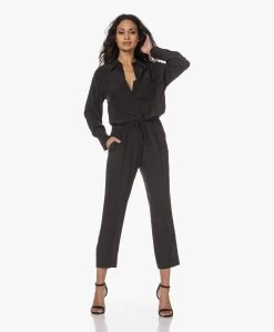Equipment Benilde Gewassen Zijden Jumpsuit - True Black -Kleding Series Winkel 230103 b2f57152 1b71 4ab8 a8d9 c56eb4c154e7