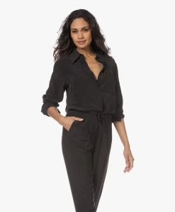 Equipment Benilde Gewassen Zijden Jumpsuit - True Black -Kleding Series Winkel 230103 be14e61b c07e 41f9 8458 c20980fe6b4e