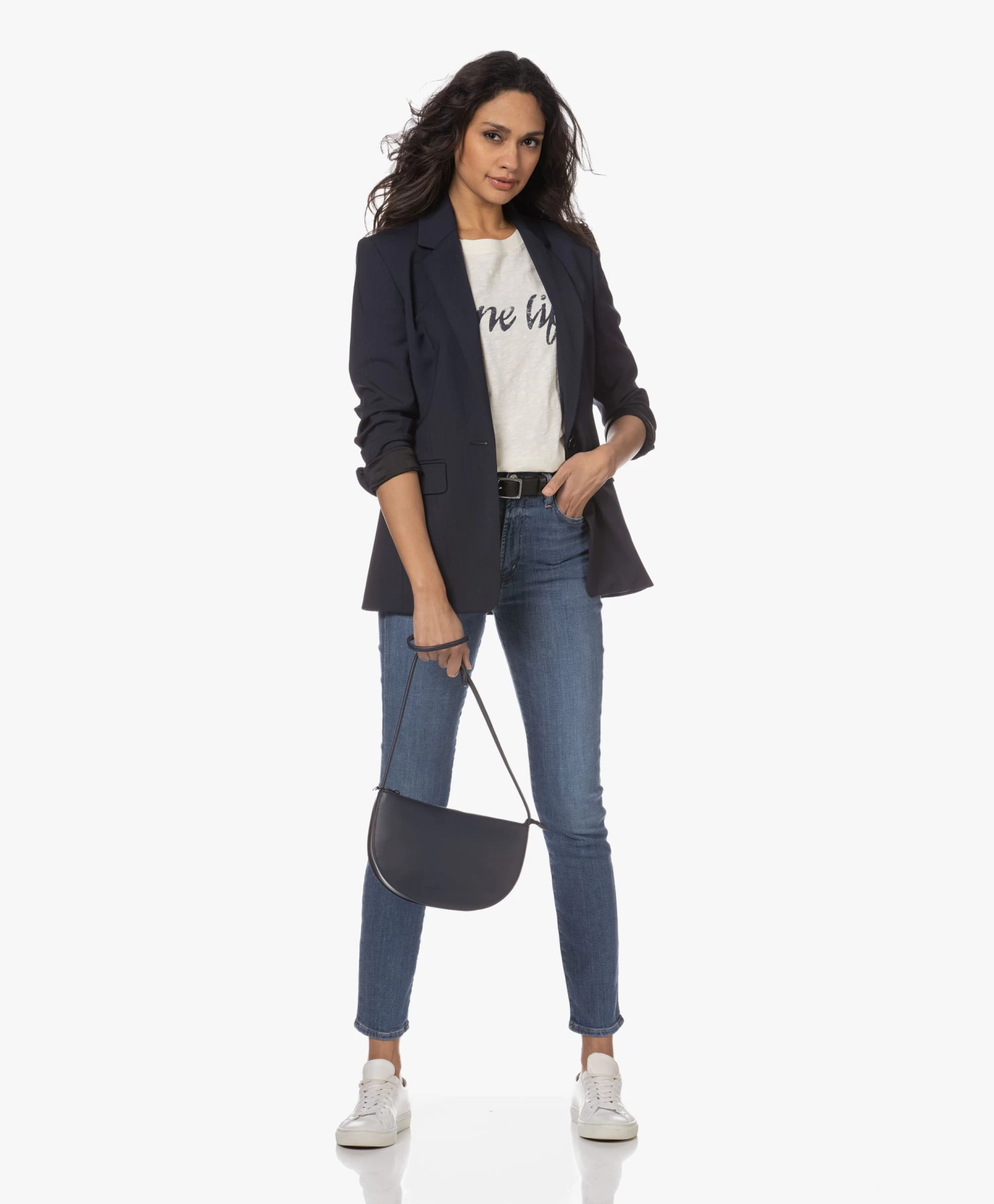 Drykorn Atlin Scheerwolmix Blazer - Navy 5 Drykorn Atlin Scheerwolmix Blazer - Navy - Afbeelding 5