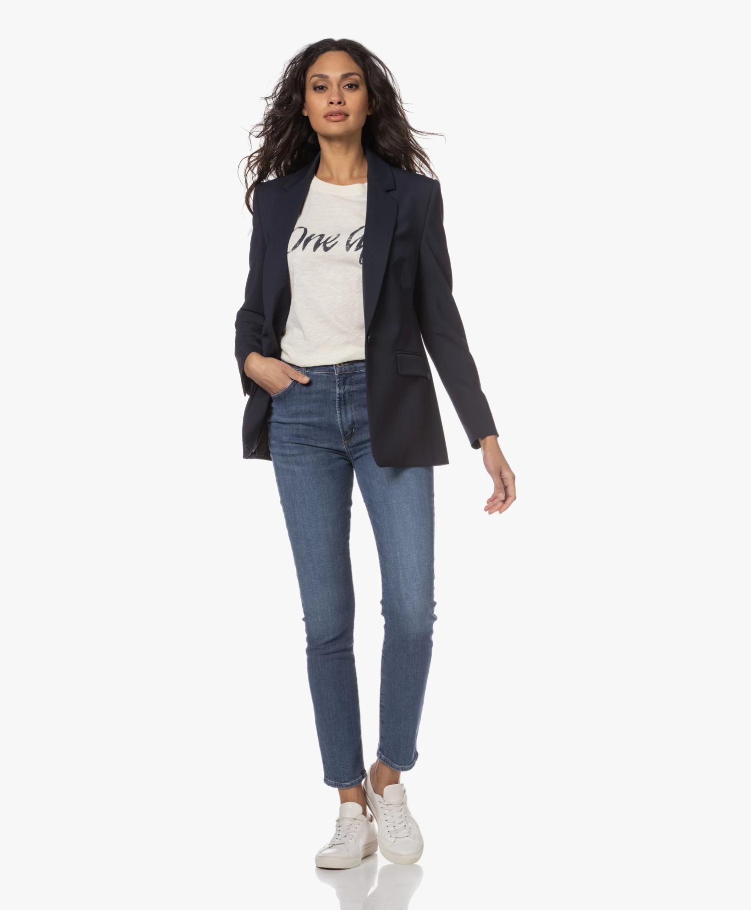 Drykorn Atlin Scheerwolmix Blazer - Navy 6 Drykorn Atlin Scheerwolmix Blazer - Navy - Afbeelding 6