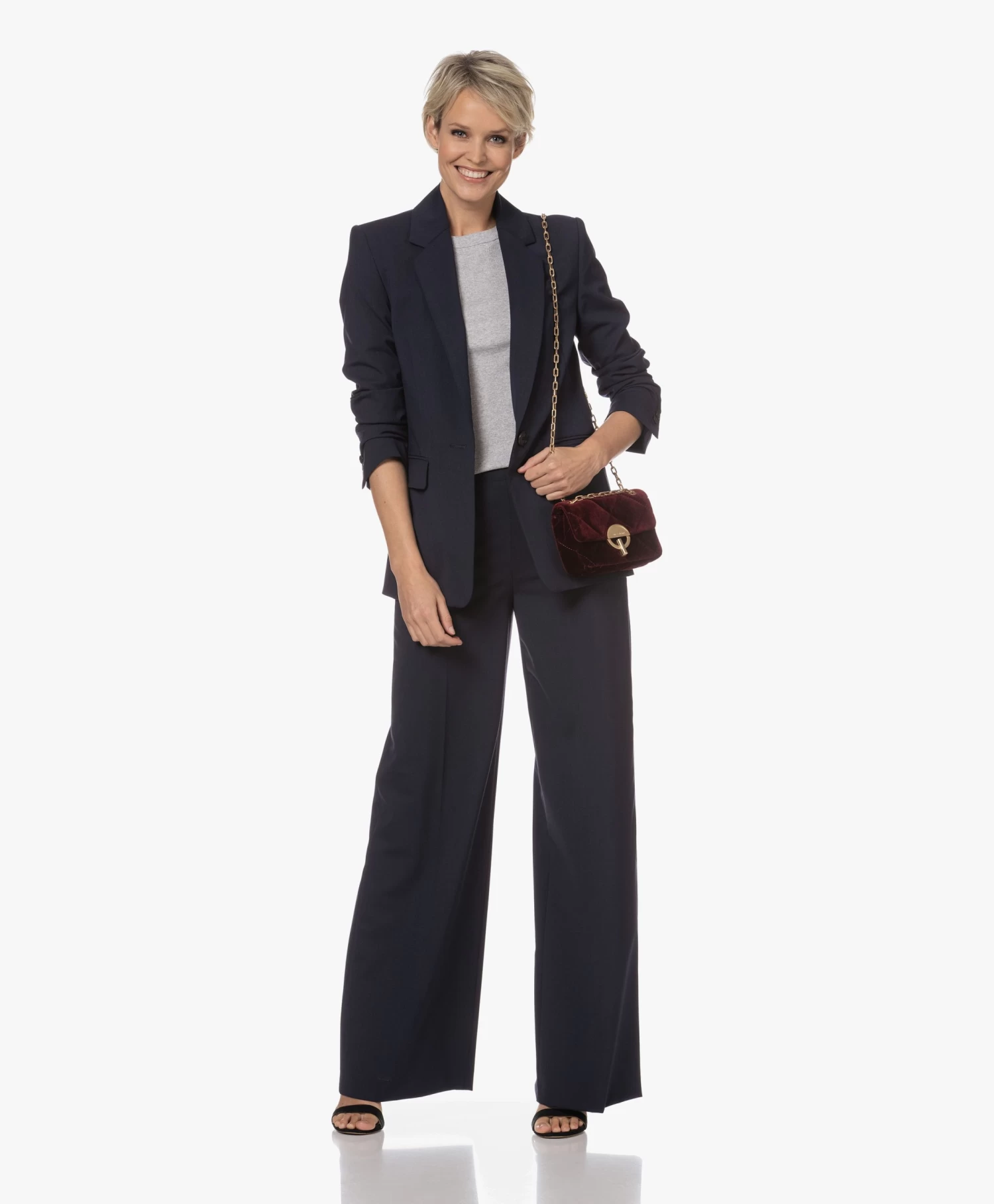 Drykorn Atlin Scheerwolmix Blazer - Navy 2 Drykorn Atlin Scheerwolmix Blazer - Navy - Afbeelding 2