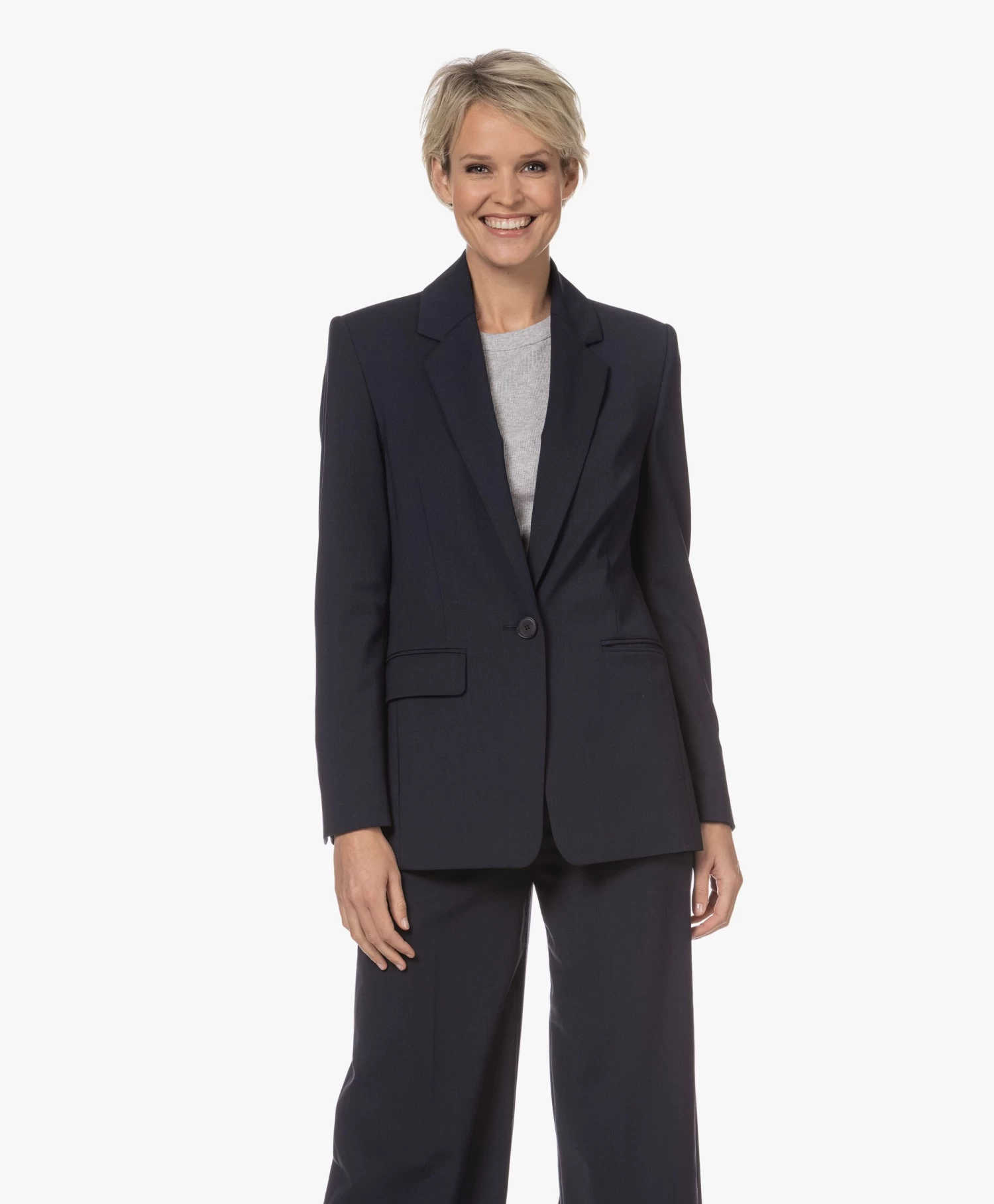 Drykorn Atlin Scheerwolmix Blazer - Navy 8 Drykorn Atlin Scheerwolmix Blazer - Navy - Afbeelding 8