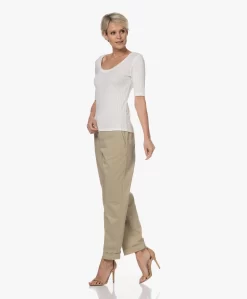 Closed Katoen-Modal Halflange Mouwen T-Shirt - Ivoor -Kleding Series Winkel 230105 7f02069f 057e 44ae 8a8a 45af772de6ed scaled