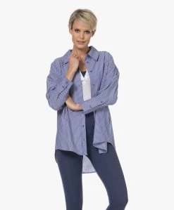 Anine Bing Mika Gestreept Poplin Overhemd - Blauw/Wit -Kleding Series Winkel 230105 d5c26f65 1b00 4483 9a18 47dda5092f95