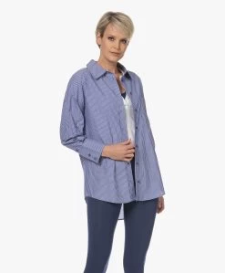 Anine Bing Mika Gestreept Poplin Overhemd - Blauw/Wit -Kleding Series Winkel 230105 dd3ea2a0 175f 41bd ae0e 71efaffeafe6