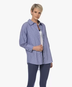 Anine Bing Mika Gestreept Poplin Overhemd - Blauw/Wit -Kleding Series Winkel 230105 dd3ea2a0 175f 41bd ae0e 71efaffeafe6 scaled