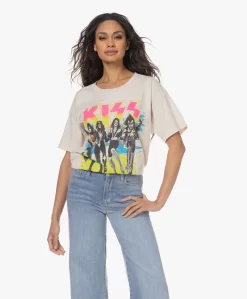 Daydreamer Kiss Destroyer Merch T-Shirt - Dirty White