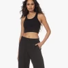 Gai+Lisva Lifa Cropped Yoga Top - Stretch Limo Black