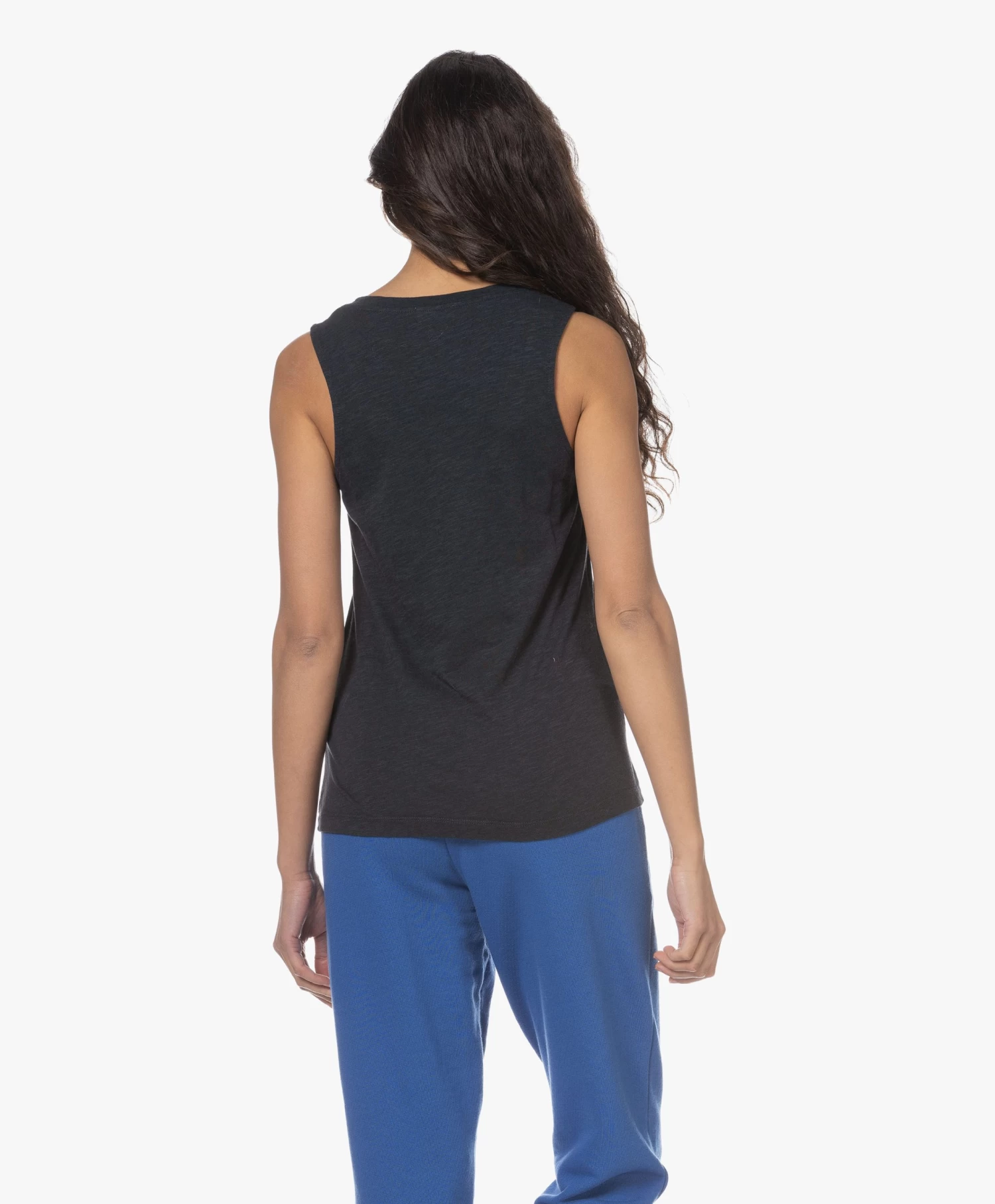 American Vintage Jacksonville U-Hals Tanktop - Navy 4 American Vintage Jacksonville U-Hals Tanktop - Navy - Afbeelding 4