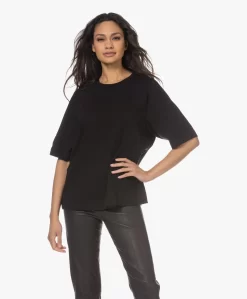 Closed Oversized Slub Jersey T-Shirt - Zwart -Kleding Series Winkel 230125 0e7a6fd5 9f9c 48d7 b5da adb1b2a61b4a scaled