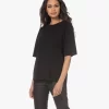 Closed Oversized Slub Jersey T-Shirt - Zwart