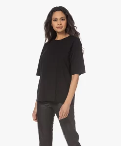 Closed Oversized Slub Jersey T-Shirt - Zwart