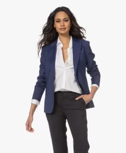 Filippa K Sasha Cool Wool Blazer - Ocean Blue