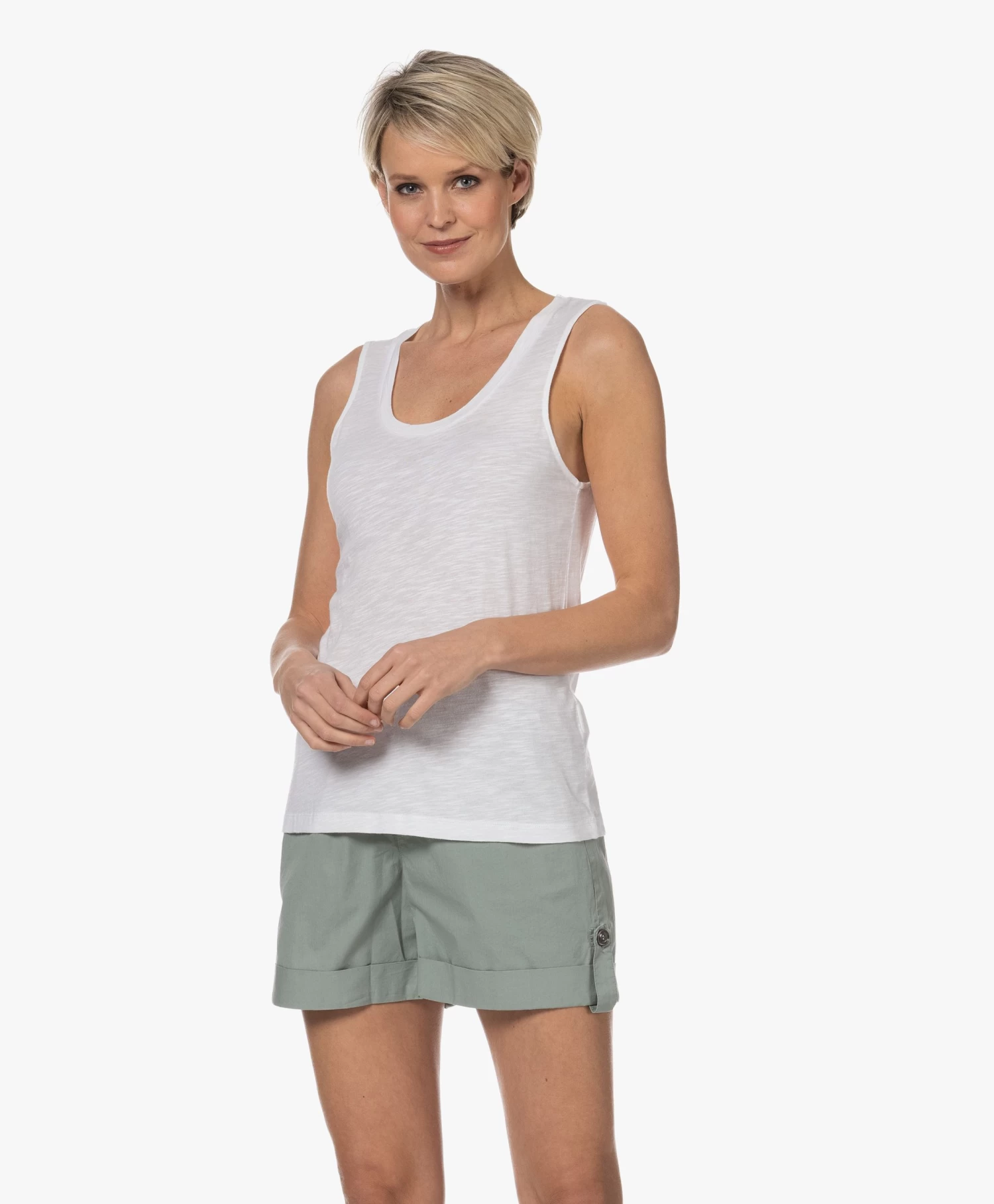 American Vintage Jacksonville U-Hals Tanktop - Wit 12 American Vintage Jacksonville U-Hals Tanktop - Wit - Afbeelding 12