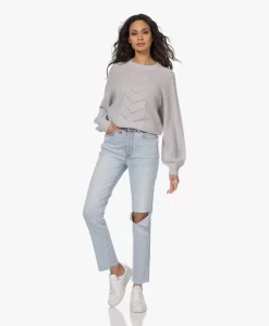 Plein Publique La Frederique Ajour Alpaca-Wolmix Trui - Zilvergrijs -Kleding Series Winkel 230202 c327c51a 4dad 4195 862e 0e37458bdcbb scaled