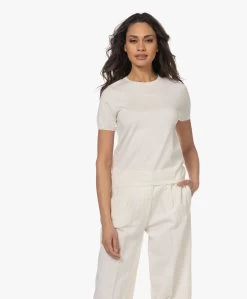 Repeat Katoen-Cashmere Korte Mouwen Trui - Crème -Kleding Series Winkel 230207 52a82446 c7f2 412a 9110 65199452ae19