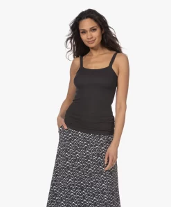 Japantky Ayumi Modal Rib Jersey Top - Antraciet