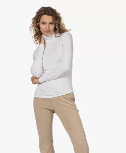 Majestic Filatures Viscose Soft Touch Jersey Colshirt - Wit -Kleding Series Winkel 230220 6bd75339 194e 4412 9ac0 07cbaf16255e scaled