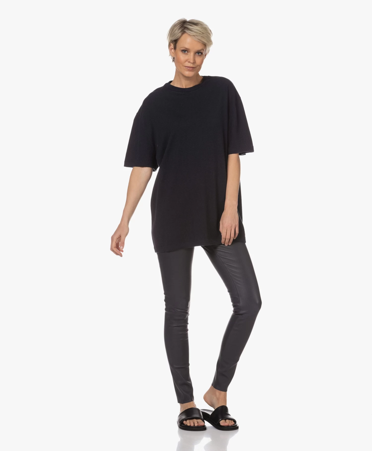 Enes Antwerp Angel Stretch Leren Legging - Navy 13 Enes Antwerp Angel Stretch Leren Legging - Navy - Afbeelding 13