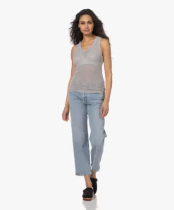 Extreme Cashmere N°271 Katoen-Cashmere Mesh Top - Grijs -Kleding Series Winkel 230228 980f950f 9e14 40ed b0d5 dc5912532c00 scaled