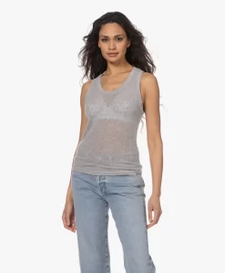 Extreme Cashmere N°271 Katoen-Cashmere Mesh Top - Grijs -Kleding Series Winkel 230228 aab5f3d4 ae81 48bc b1ba 7a2689aa223b scaled