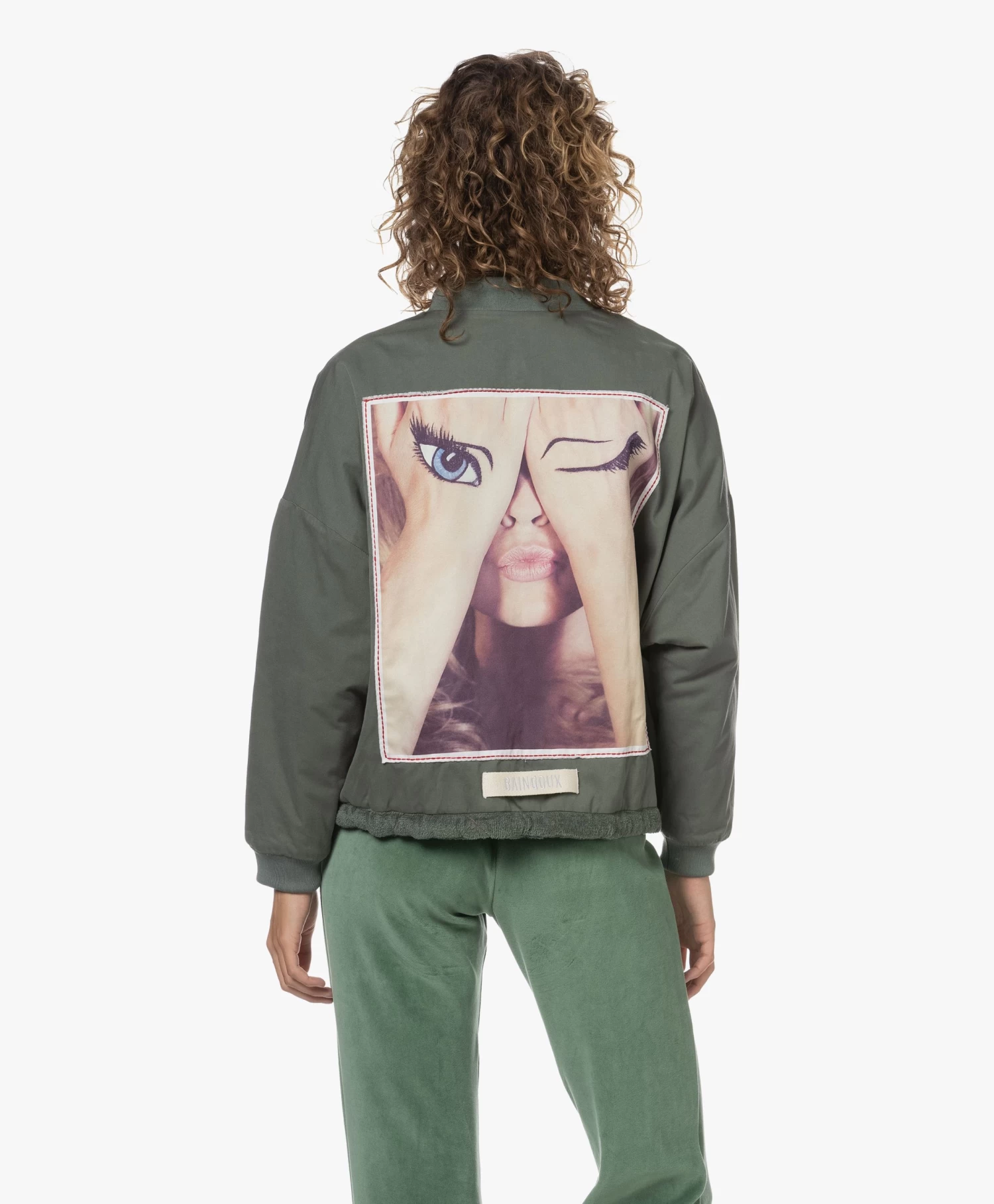 Baindoux Sunset Reversible Bomberjack - Olive 4 Baindoux Sunset Reversible Bomberjack - Olive - Afbeelding 4