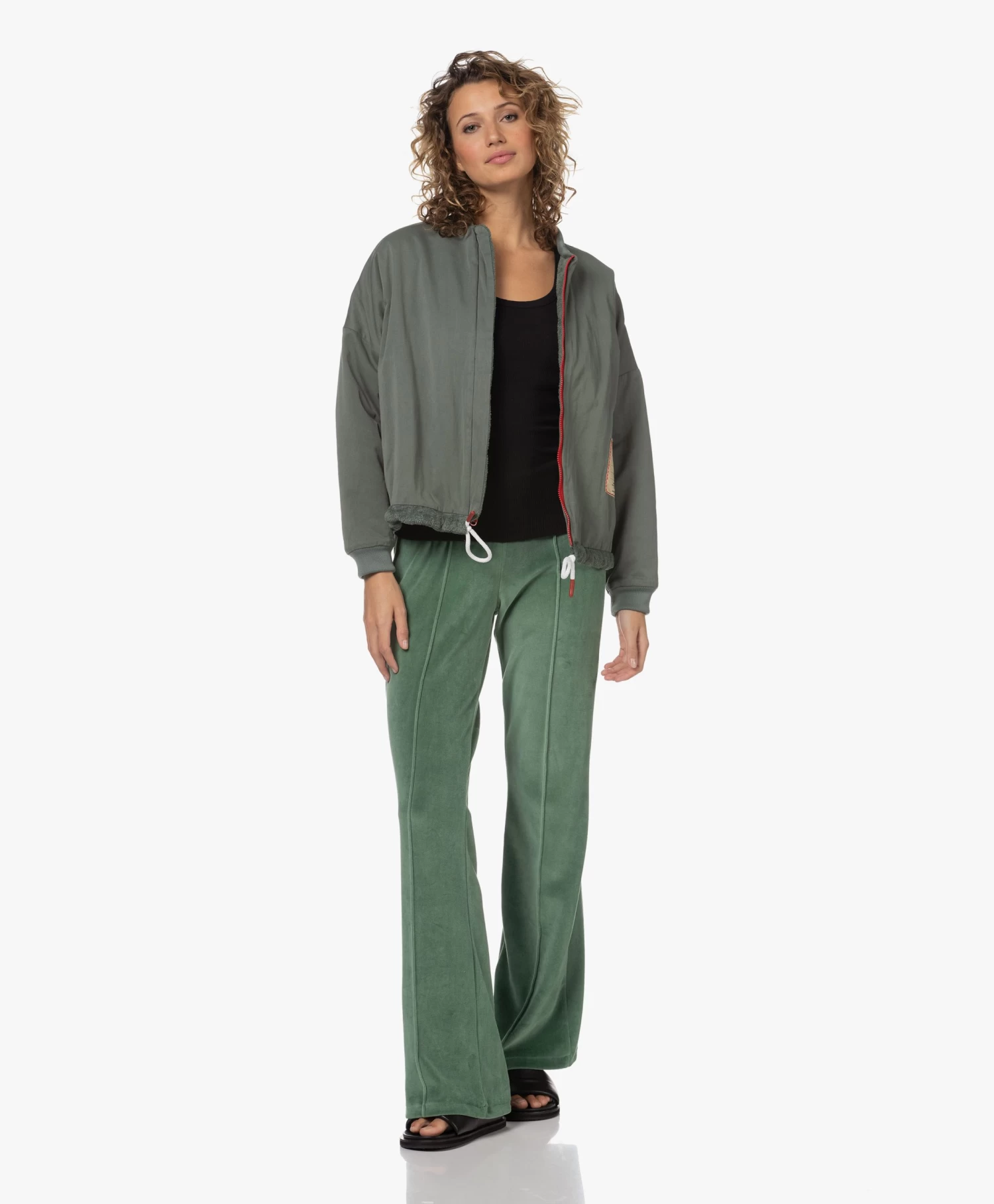 Baindoux Sunset Reversible Bomberjack - Olive 6 Baindoux Sunset Reversible Bomberjack - Olive - Afbeelding 6