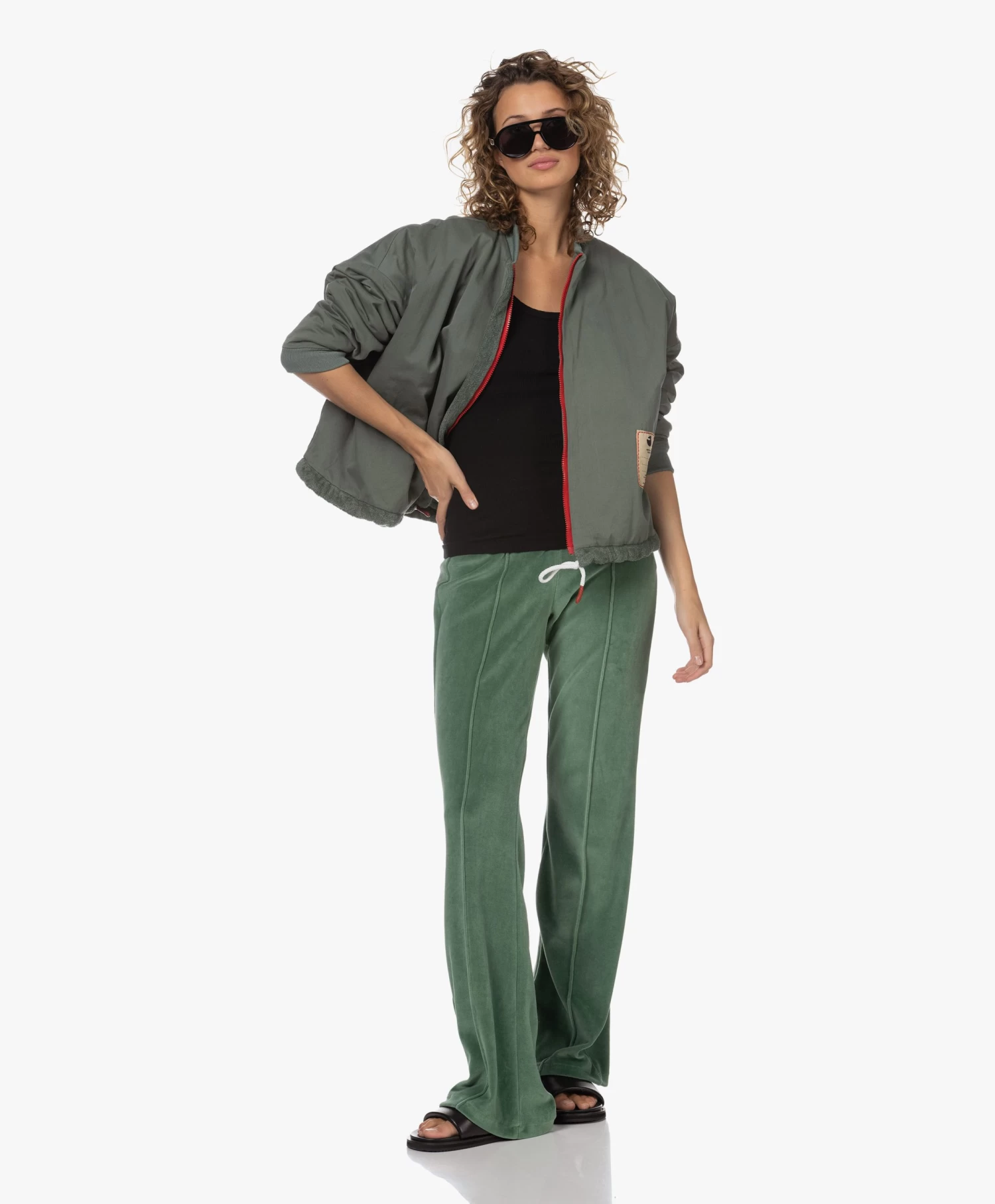 Baindoux Sunset Reversible Bomberjack - Olive 2 Baindoux Sunset Reversible Bomberjack - Olive - Afbeelding 2