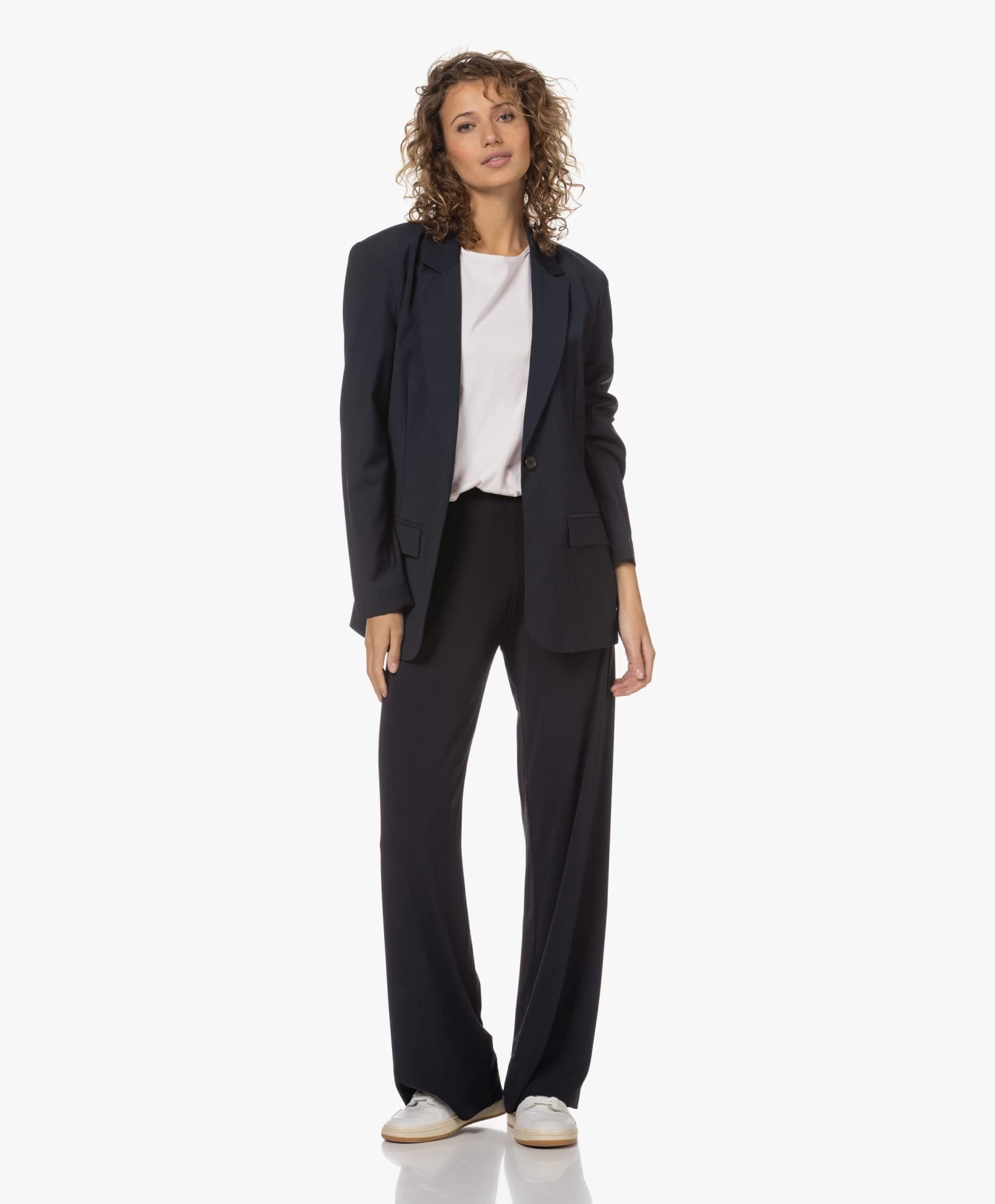 No Man'S Land Crêpe Broek Met Rechte Pijpen - Dark Sapphire 3 No Man'S Land Crêpe Broek Met Rechte Pijpen - Dark Sapphire - Afbeelding 3