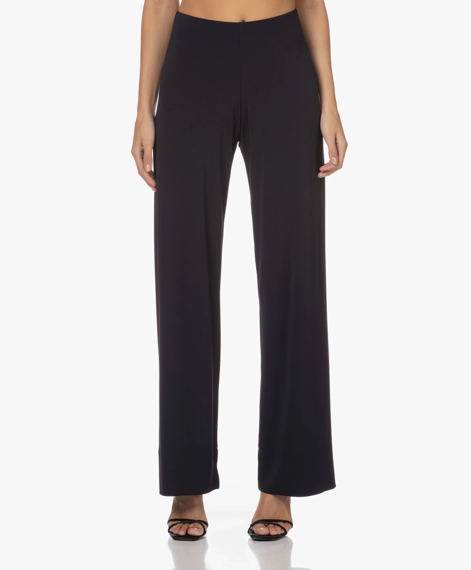 No Man'S Land Crêpe Broek Met Rechte Pijpen - Dark Sapphire 1 No Man'S Land Crêpe Broek Met Rechte Pijpen - Dark Sapphire