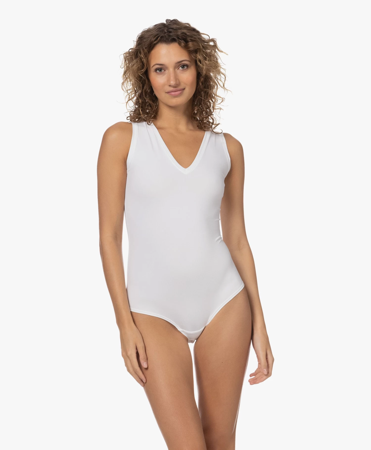 Spanx® Suit Yourself Mouwloze V-Hals Bodysuit - Wit 3 Spanx® Suit Yourself Mouwloze V-Hals Bodysuit - Wit - Afbeelding 3