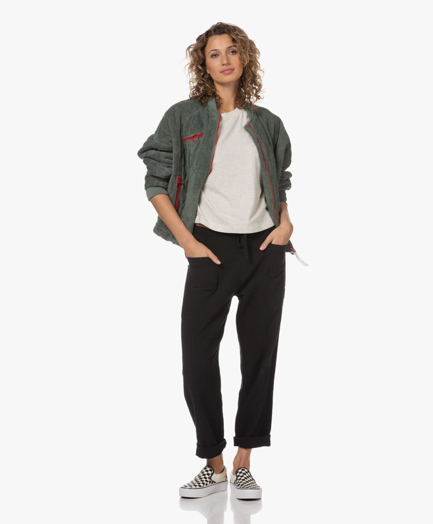 Baindoux Sunset Reversible Bomberjack - Olive 9 Baindoux Sunset Reversible Bomberjack - Olive - Afbeelding 9