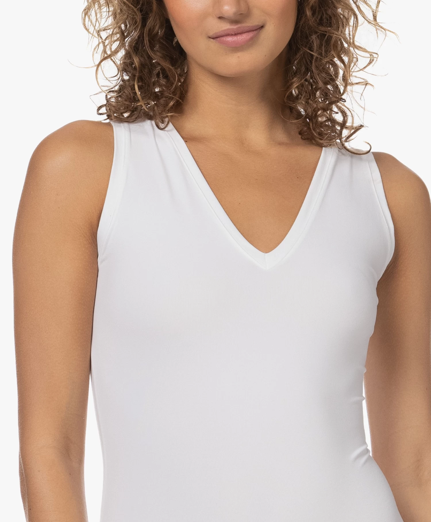 Spanx® Suit Yourself Mouwloze V-Hals Bodysuit - Wit 7 Spanx® Suit Yourself Mouwloze V-Hals Bodysuit - Wit - Afbeelding 7