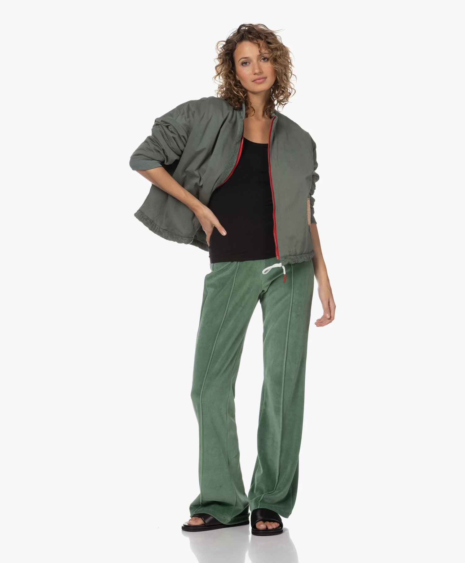 Baindoux Sunset Reversible Bomberjack - Olive 13 Baindoux Sunset Reversible Bomberjack - Olive - Afbeelding 13