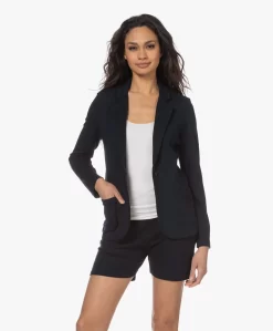 Majestic Filatures Viscose Jersey Blazer - Marine