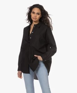Drykorn Aake Oversized Poplin Overhemd - Zwart -Kleding Series Winkel 230302 c36e097c a7a7 4e61 8585 d7cb39d0656f