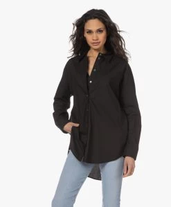Drykorn Aake Oversized Poplin Overhemd - Zwart -Kleding Series Winkel 230302 f0561aaf 557f 4c94 8046 2e1f2adb9a5e