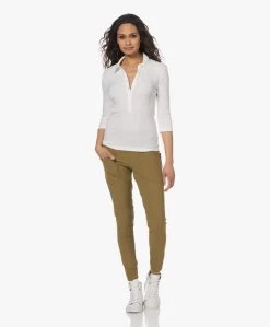 Closed Rib Jersey Polo T-Shirt - Ivoor -Kleding Series Winkel 230303 9597552e a5dd 4049 a86a 9c9033689fa2