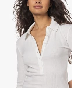 Closed Rib Jersey Polo T-Shirt - Ivoor -Kleding Series Winkel 230303 ea5dbef8 b2ba 4f51 90ce f7c35598deeb