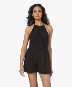 Iro Pobea Crêpe Halter Playsuit - Zwart -Kleding Series Winkel 230306 609a2dc1 157d 4d2f adc6 5b2c2df68de9