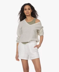 American Vintage Razpark Fijn Gebreide Wolmix V-Hals Trui - Multimelange Ecru -Kleding Series Winkel 230307 74d70070 4f2a 4d79 a70e aa5fd93ec9c0 scaled