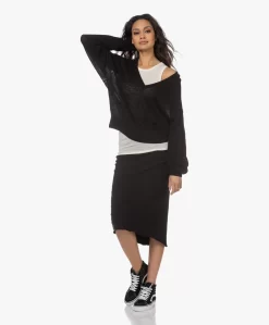 James Perse Aangerimpelde Jersey Midi Rok - Zwart -Kleding Series Winkel 230307 7b792920 40c8 463f b3e1 c96515dbcc19 scaled