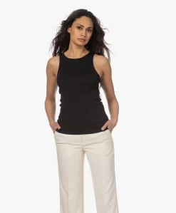 By Malene Birger Amani Rib Tanktop - Zwart -Kleding Series Winkel 230313 74c62999 a06b 4897 bbac a334c04e4fdb scaled